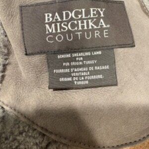 Badgley Mischka Couture Shearling Coat Size M